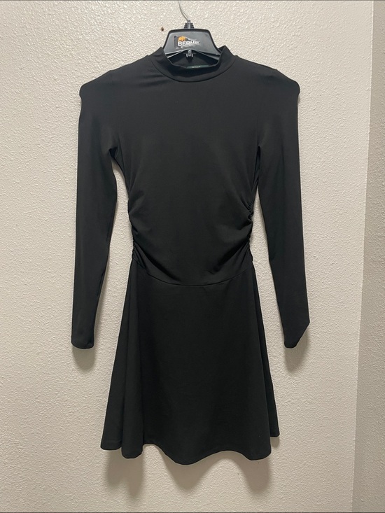 Ofeefan Dresses & Skirts - Ofeefan Long-Sleeve Black Mini Dress with Mock Neck